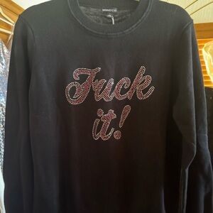 Minnie Rose
Cashmere Blend F*CK IT In Rhinestones Light Sweater, NWT, L
$79